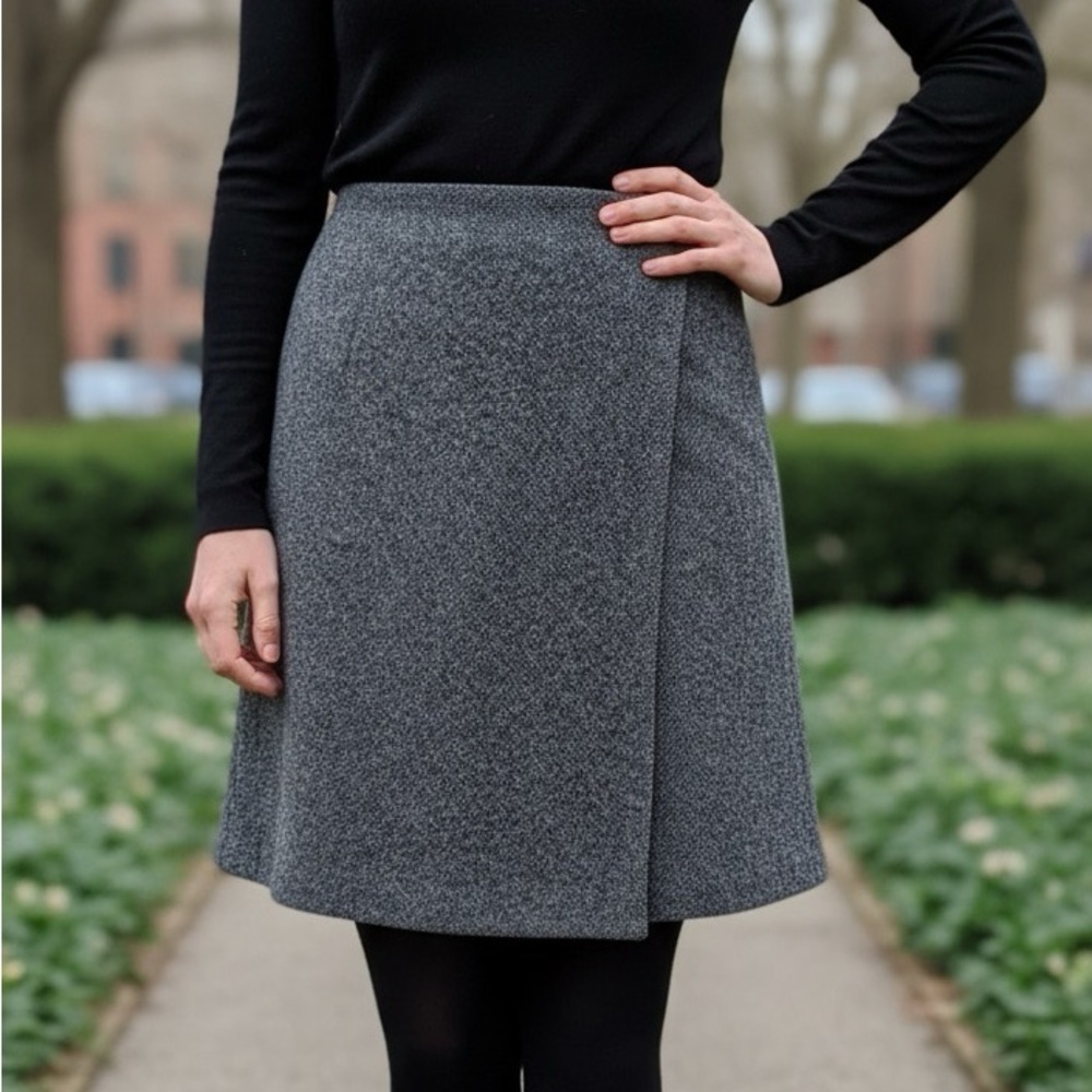 NEW Pendleton Virgin Wool Faux Wrap Skirt